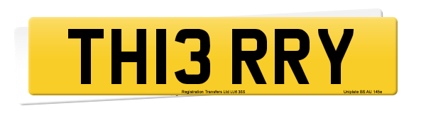 Registration number TH13 RRY